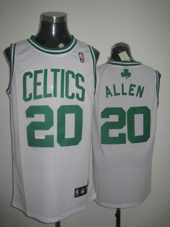 Boston Celtics Allen White Green Jersey